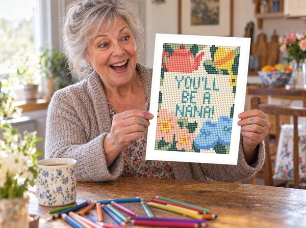 Nana Pregnancy Reveal Coloring Page – You'll Be A Nana