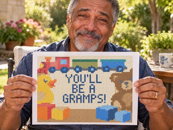 Gramps Pregnancy Reveal Coloring Page – You'll Be A Gramps