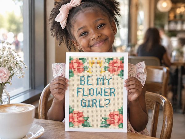 Flower Girl Proposal Coloring Page – Will You Be My Flower Girl