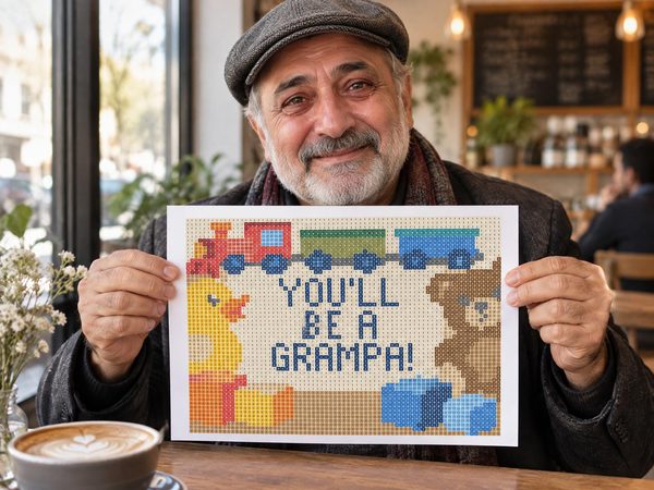 Grampa Pregnancy Reveal Coloring Page – You'll Be A Grampa