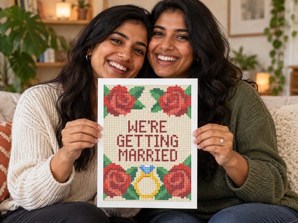 Wedding Announcement Coloring Page – We're Getting Married Reveal