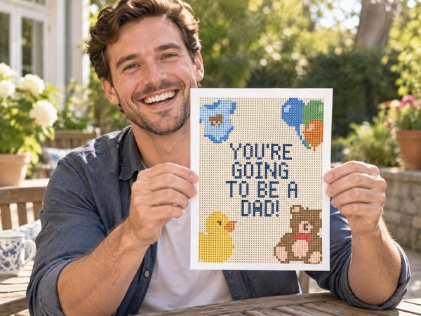 Pregnancy Reveal to Partner Coloring Page – You're Going To Be A Dad