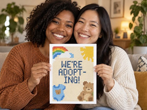 Adoption Announcement Coloring Page – We're Adopting Reveal