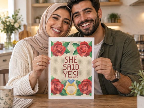 She Said Yes Coloring Page – Engagement Announcement Reveal