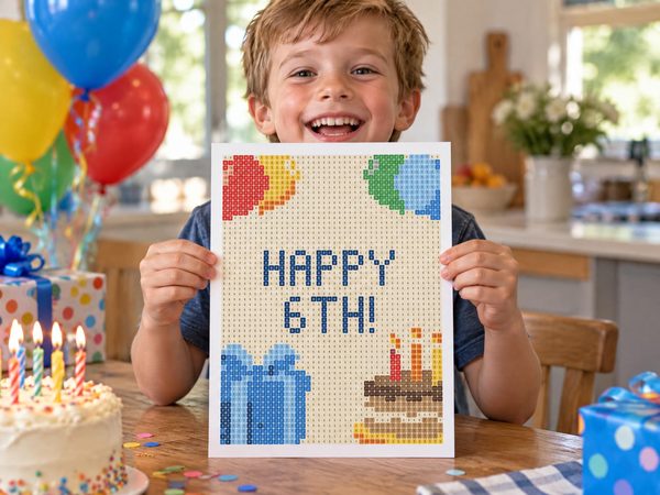 6th Birthday Coloring Page – Happy 6th Birthday Hidden Message