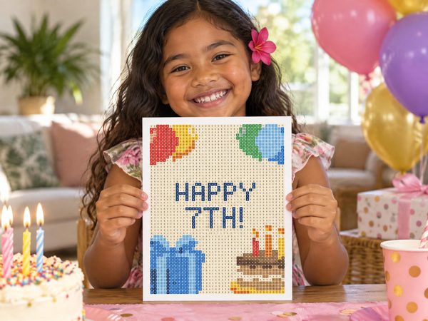 7th Birthday Coloring Page – Happy 7th Birthday Hidden Message