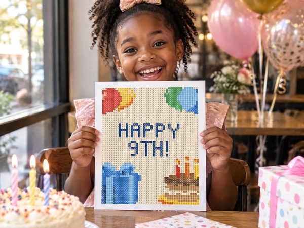 9th Birthday Coloring Page – Happy 9th Birthday Hidden Message