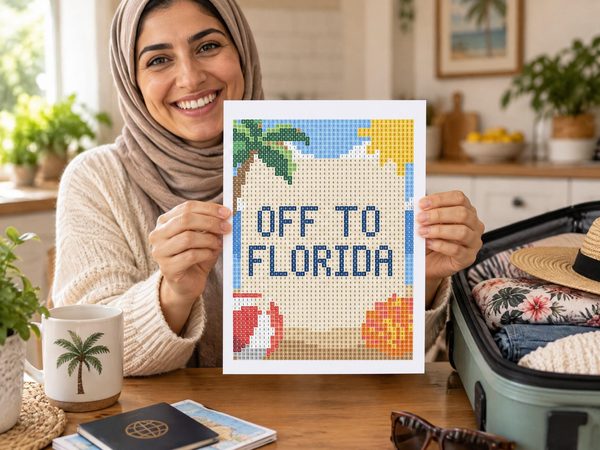 Florida Trip Reveal Coloring Page – Off To Florida