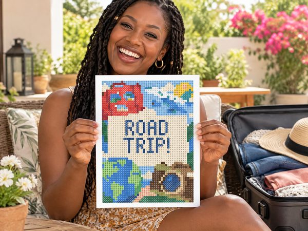 Road Trip Reveal Coloring Page – Surprise Road Trip Announcement