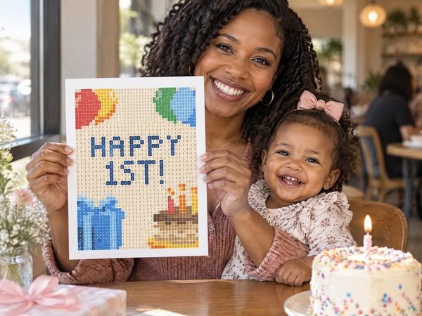 1st Birthday Coloring Page – Happy 1st Birthday Hidden Message