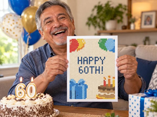 60th Birthday Coloring Page – Happy 60th Birthday Hidden Message