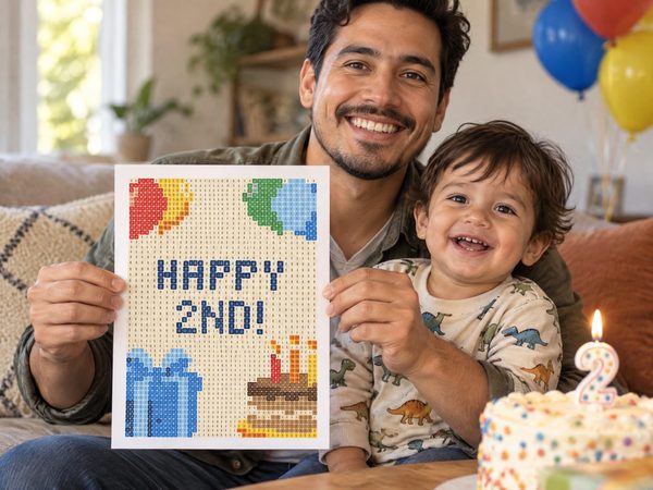 2nd Birthday Coloring Page – Happy 2nd Birthday Hidden Message