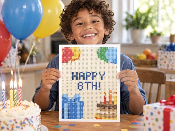 8th Birthday Coloring Page – Happy 8th Birthday Hidden Message
