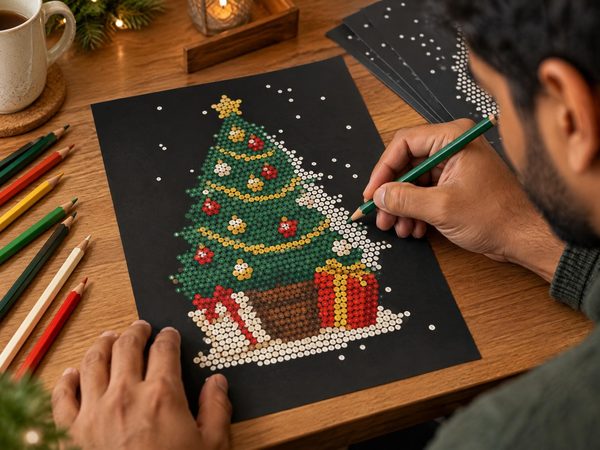 Christmas Mystery Color by Number – 5 Printable Pages