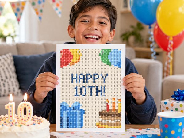 10th Birthday Coloring Page – Happy 10th Birthday Hidden Message