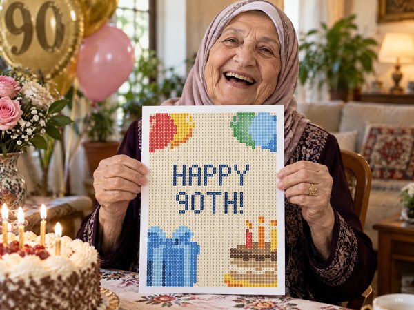 90th Birthday Coloring Page – Happy 90th Birthday Hidden Message