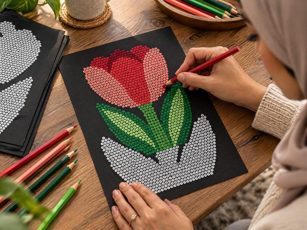 Flowers & Gardens Mystery Color by Number – 10 Printable Pages