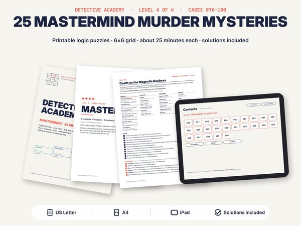 25 Expert Detective Puzzles