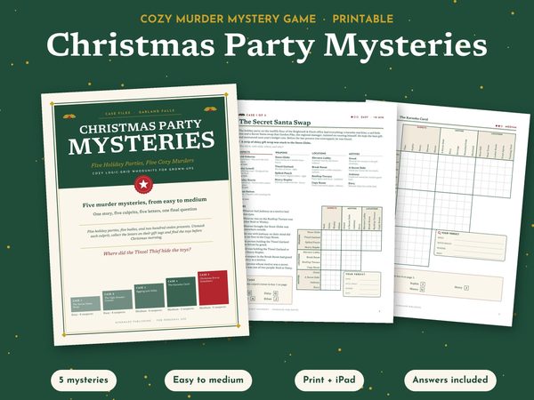 Christmas Party Game Printable – Christmas Murder Mystery for Adults