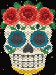 Sugar Skull with Rose Crown
