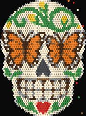 Sugar Skull with Butterfly Eyes