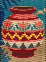 Painted Clay Jar