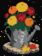 Watering Can with Mums