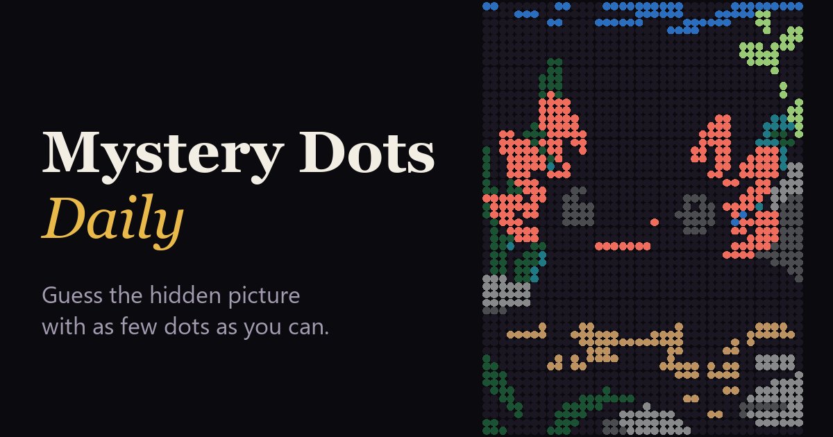 Mystery Dots Daily: a dot picture half revealed